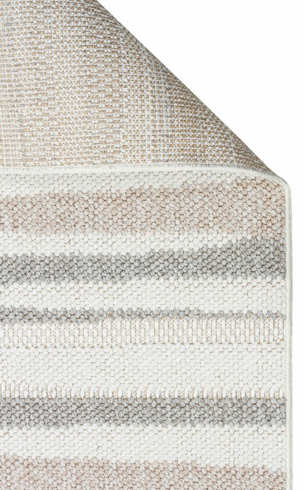 MOTTO MOT 02 WHITE BEIGE Yumuşak Tuşeli Örgü Dokuma Modern Makine Halısı