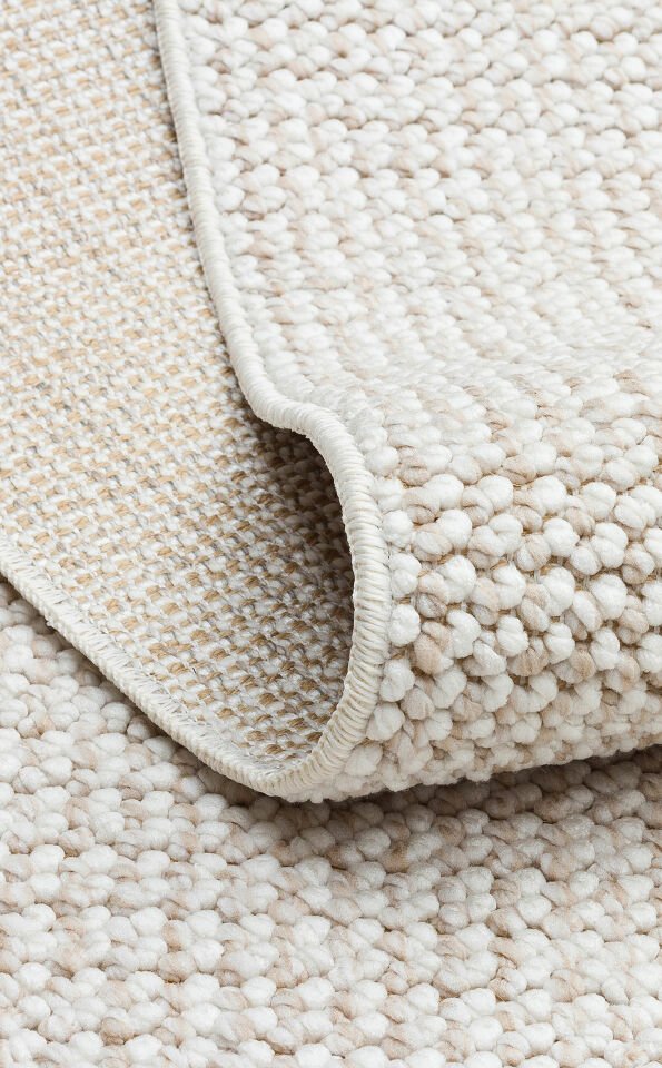 MOTTO MOT PLAIN BEIGE Yumuşak Tuşeli Örgü Dokuma Modern Makine Halısı