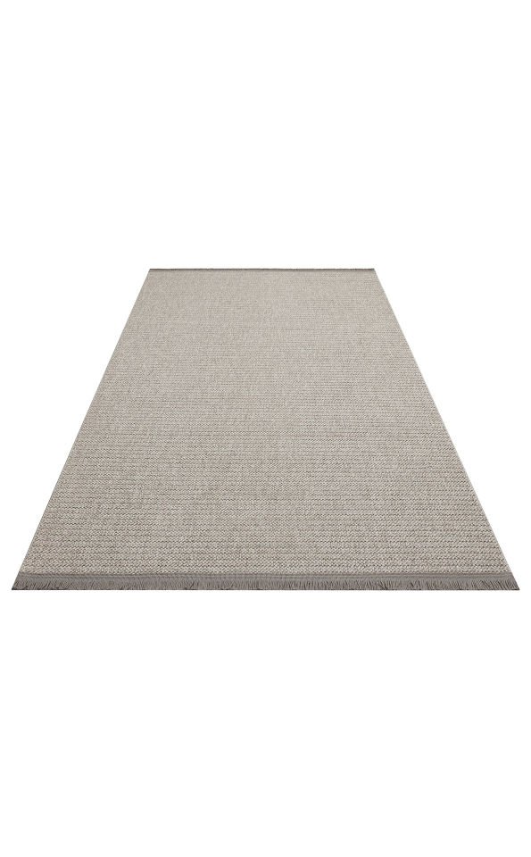 MOTTO MOT PLAIN GREY Yumuşak Tuşeli Örgü Dokuma Modern Makine Halısı