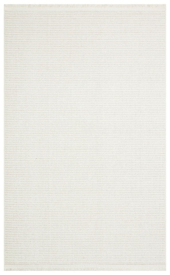 MOTTO MOT PLAIN WHITE Yumuşak Tuşeli Örgü Dokuma Modern Makine Halısı