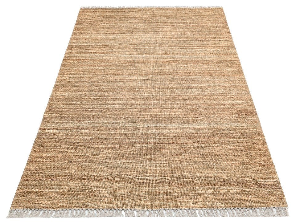 ASOS AS 01 NATURAL Jüt Hasır Görünümlü Hav Toz Vermez Çift Taraflı Yıkanabilir Kilim