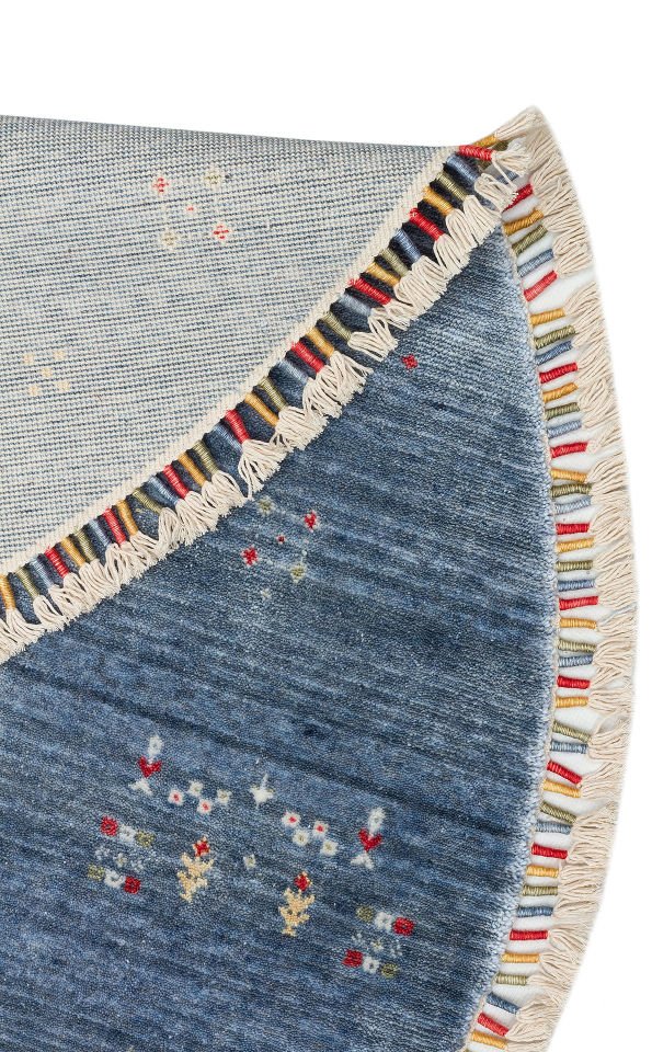 ZARA ZR 06 BLUE YUVARLAK  Özel Tezgahlarda Üretilen Tensel Uşak Halısı