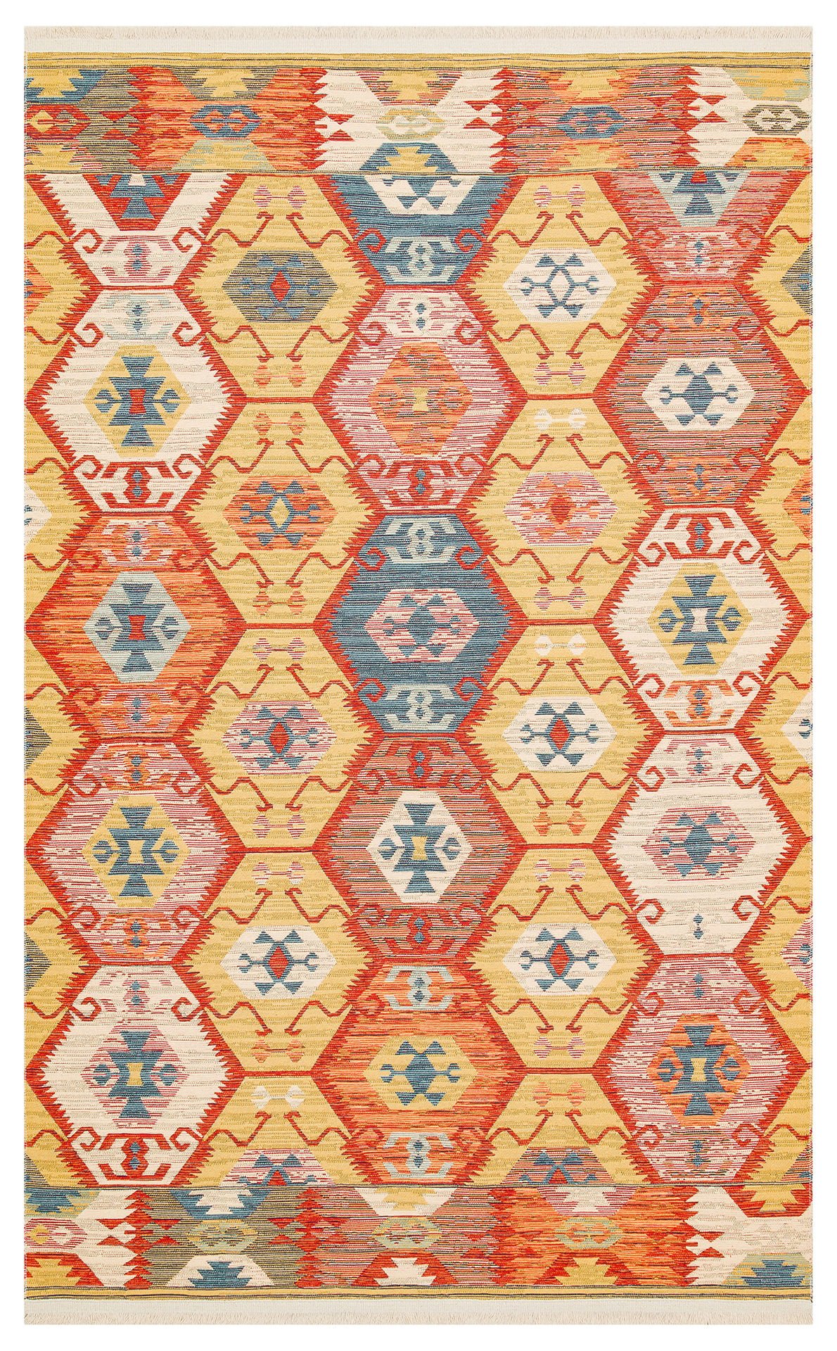NOMAD NMD 06 RED Çift Taraflı Kullanıma Uygun Yıkanabilir Otantik Kilim