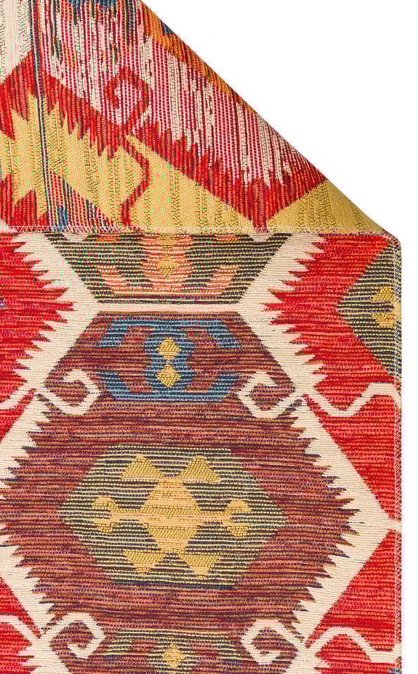 NOMAD NMD 06 RED Çift Taraflı Kullanıma Uygun Yıkanabilir Otantik Kilim