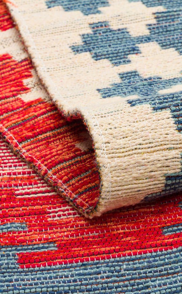 NOMAD NMD 04 NAVY Çift Taraflı Kullanıma Uygun Yıkanabilir Otantik Kilim