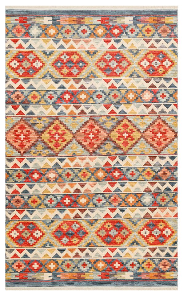 NOMAD NMD 02 AQUA Çift Taraflı Kullanıma Uygun Yıkanabilir Otantik Kilim