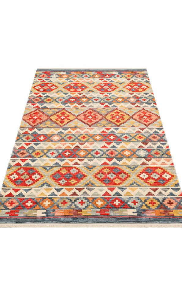NOMAD NMD 02 AQUA Çift Taraflı Kullanıma Uygun Yıkanabilir Otantik Kilim