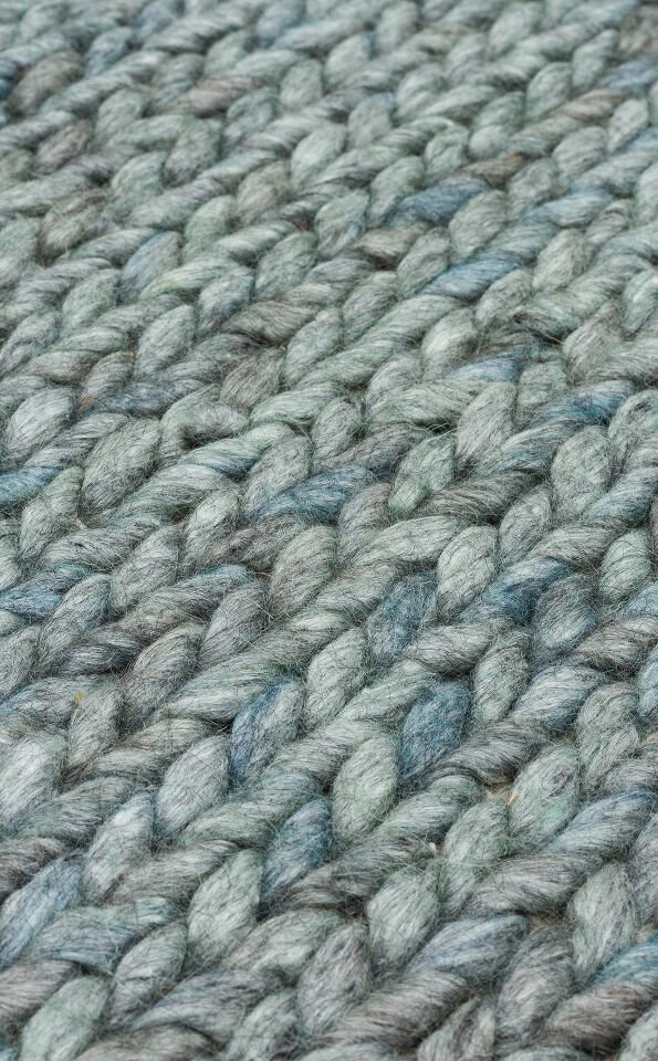 JADE BASKETWEAVE ARONA Naturel Kazak Örgü Desenli El Dokuma Örgü Halı