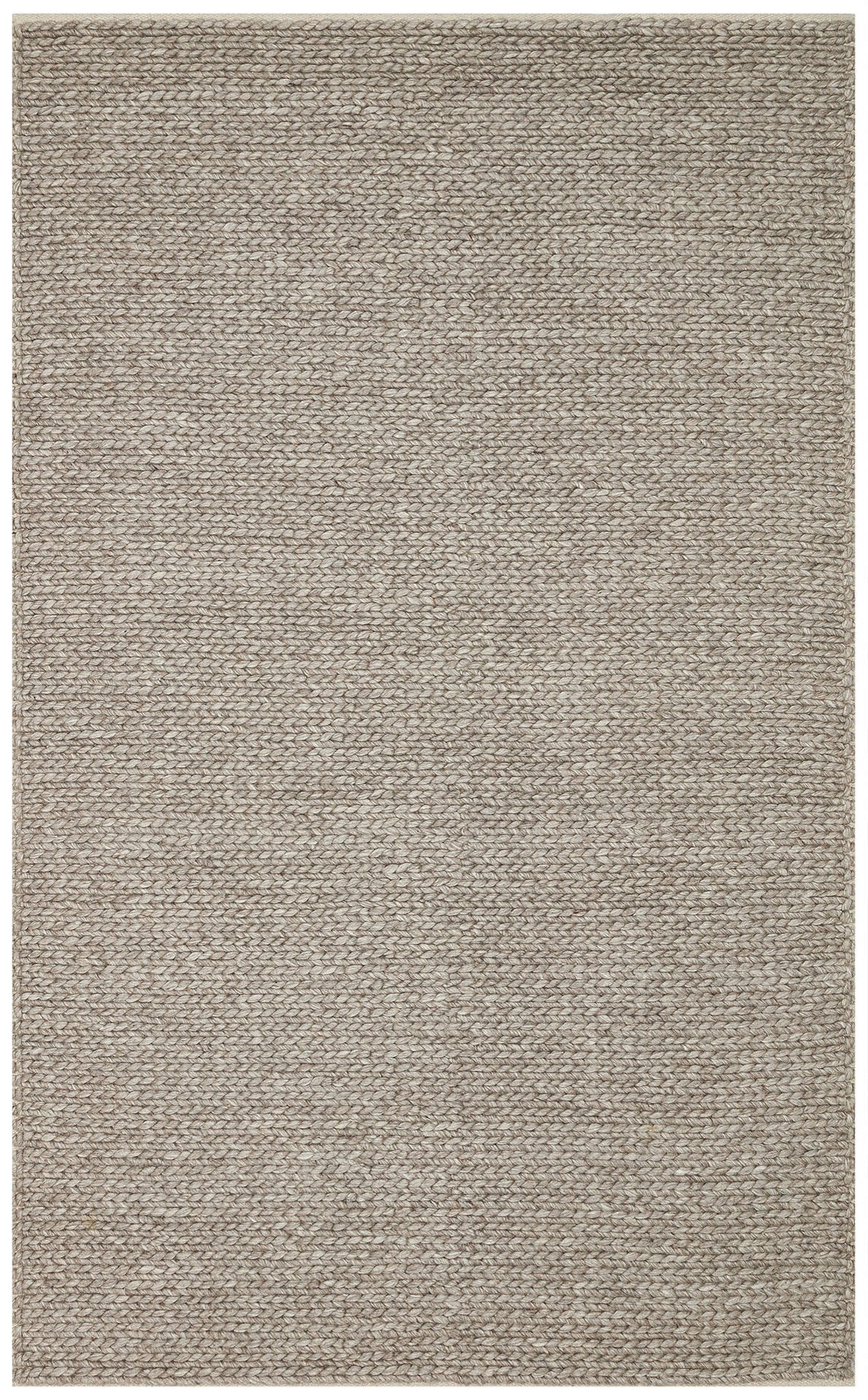 JADE BASKETWEAVE BROWN Naturel Kazak Örgü Desenli El Dokuma Örgü Halı