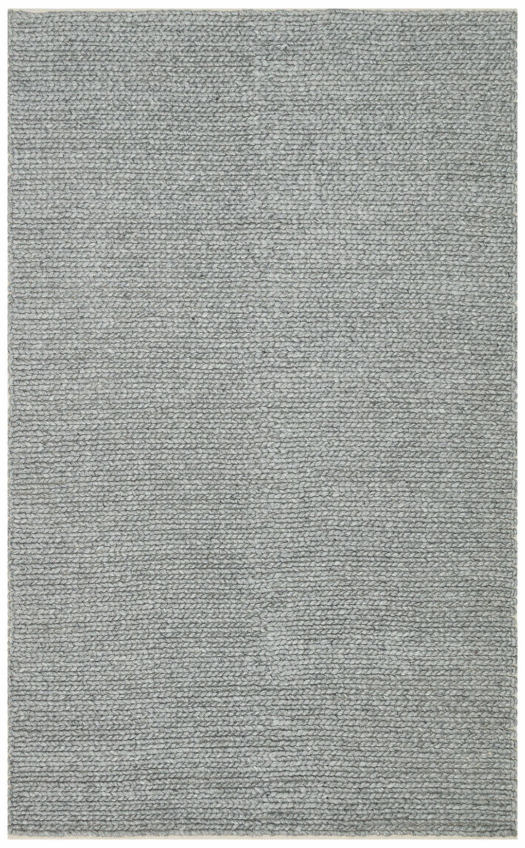 JADE BASKETWEAVE GREY  Naturel Kazak Örgü Desenli El Dokuma Örgü Halı