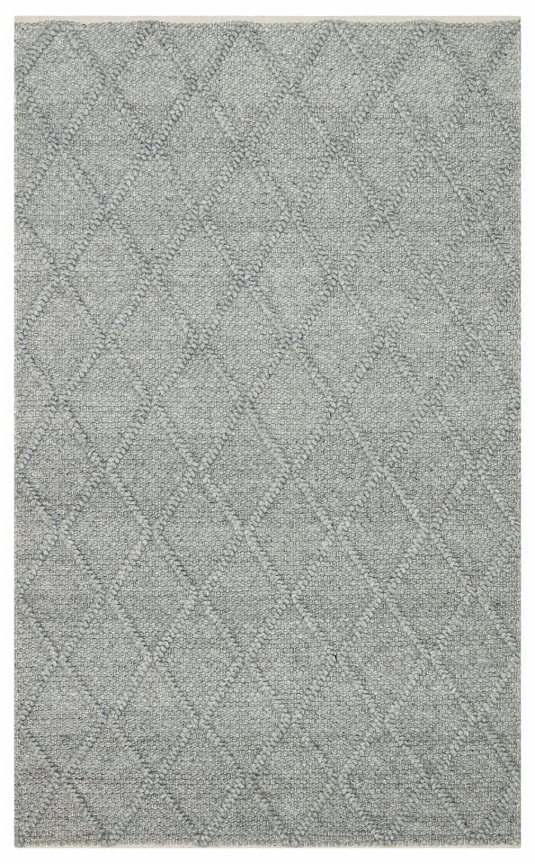 JADE DIAMOND GREY Naturel Kazak Örgü Desenli El Dokuma Örgü Halı