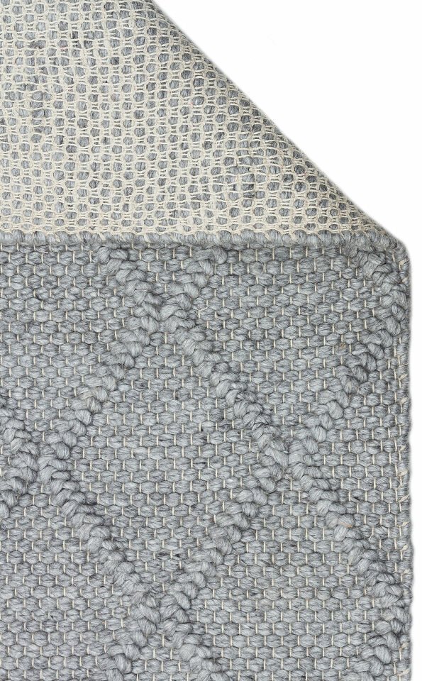 JADE DIAMOND GREY Naturel Kazak Örgü Desenli El Dokuma Örgü Halı