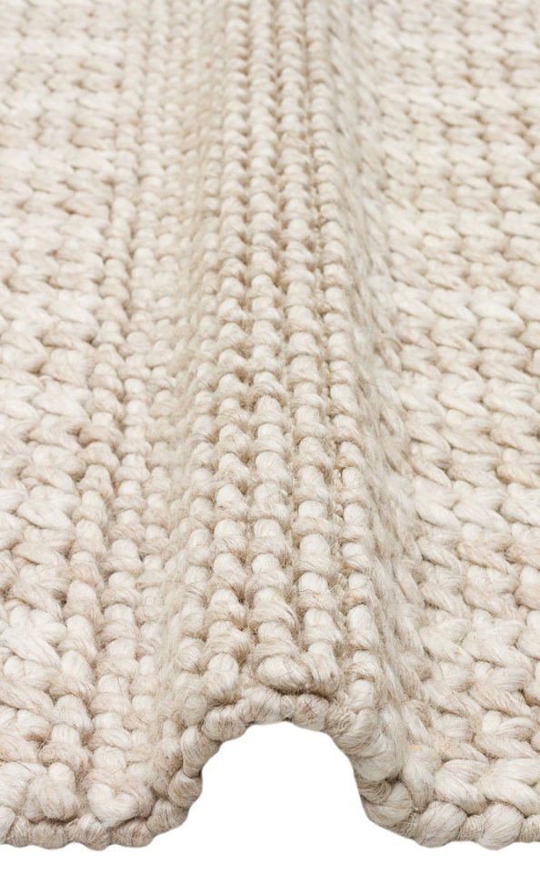 JADE J352 BEIGE Naturel Kazak Örgü Desenli El Dokuma Örgü Halı