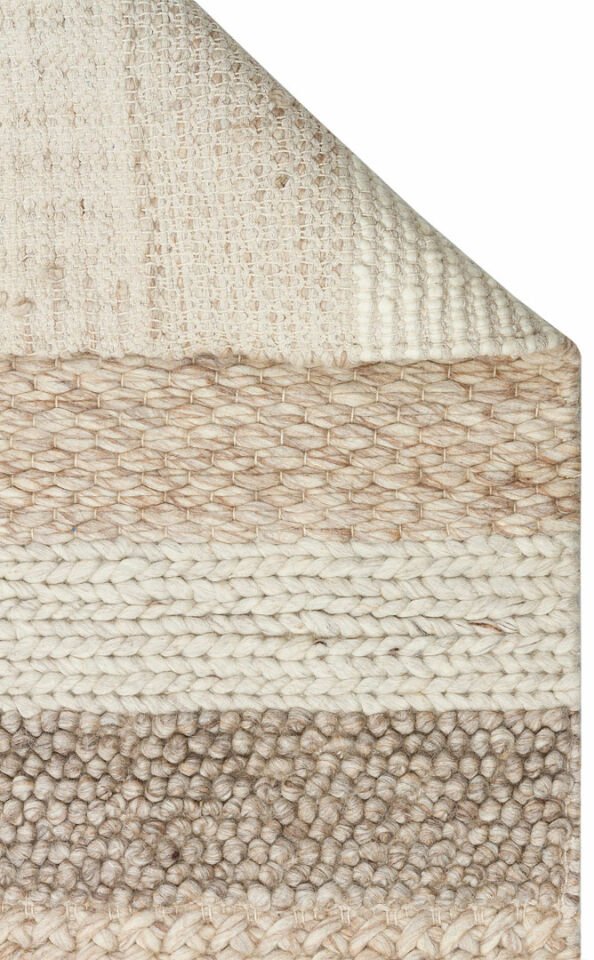JADE LANGDON NATURAL Naturel Kazak Örgü Desenli El Dokuma Örgü Halı