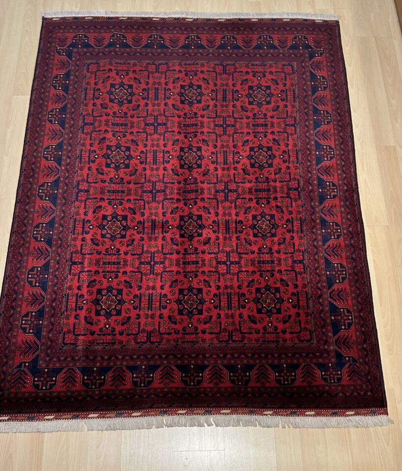 AFGAN BİLCİK 199 Usak Desenli Yüksek Kalite Kök Boya Salon Halısı