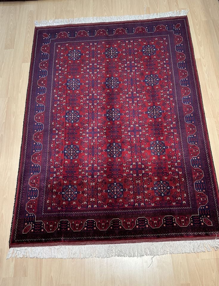 AFGAN BİLCİK 403 Usak Desenli Yüksek Kalite Kök Boya Salon Halısı