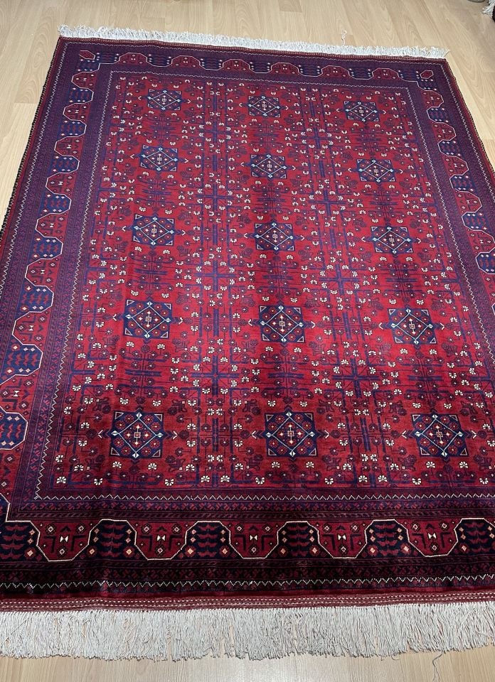 AFGAN BİLCİK 403 Usak Desenli Yüksek Kalite Kök Boya Salon Halısı
