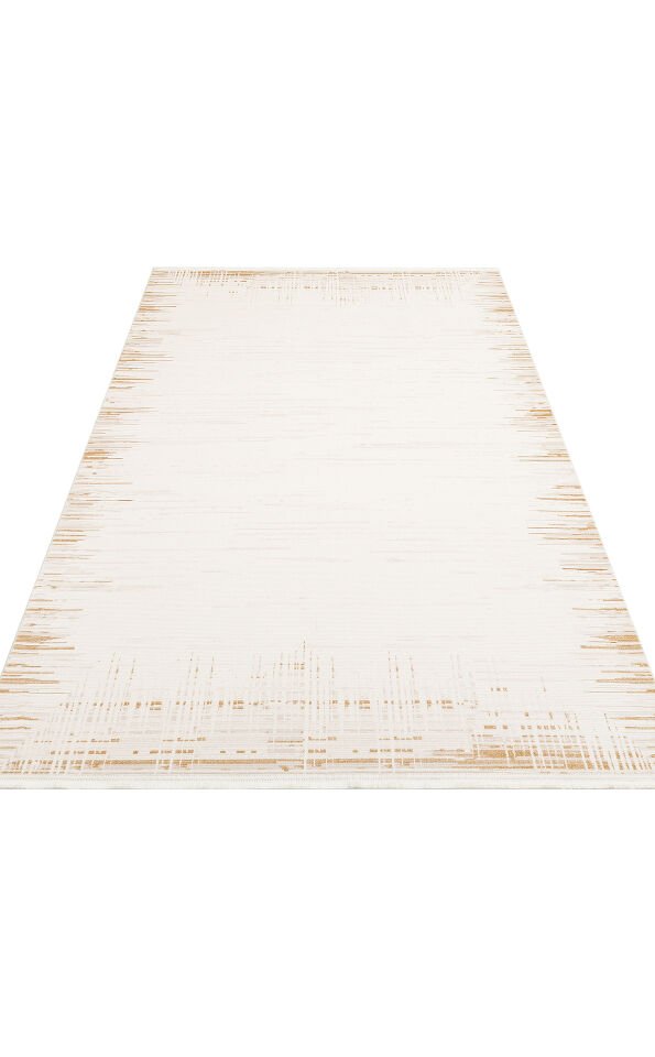 LYKIA LKY 01 CREAM GOLD Sade ve Modern Akrilik Makine Halısı