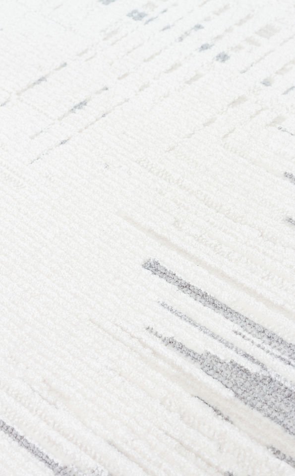 LYKIA LKY 01 CREAM GREY Sade ve Modern Akrilik Makine Halısı