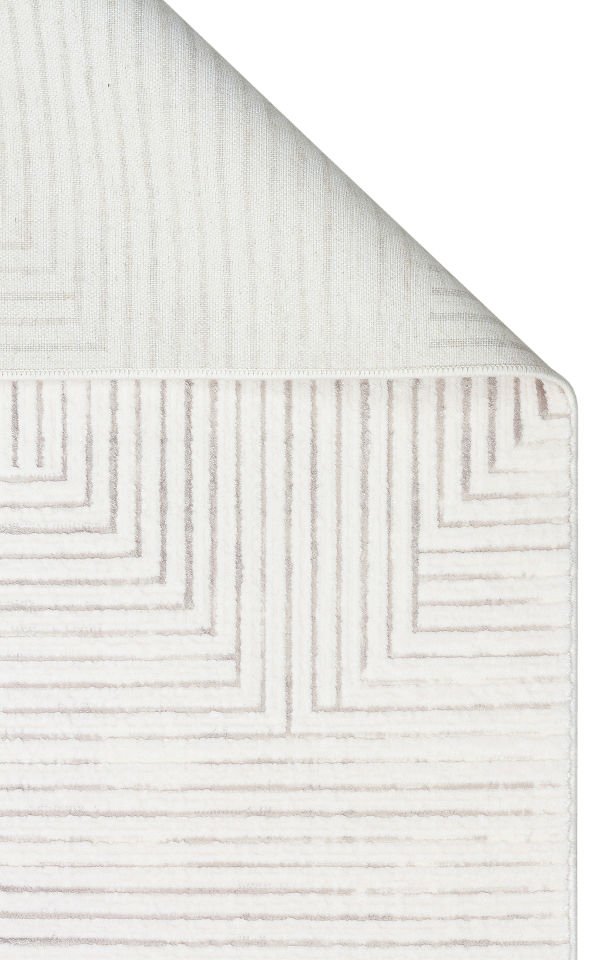 LYKIA LKY 02 CREAM GREY Sade ve Modern Akrilik Makine Halısı