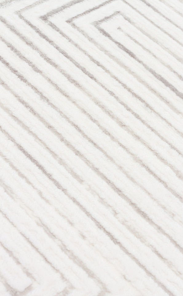 LYKIA LKY 02 CREAM GREY Sade ve Modern Akrilik Makine Halısı