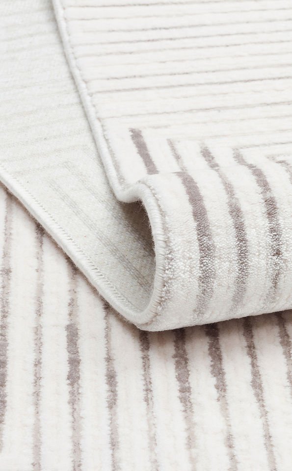 LYKIA LKY 02 CREAM GREY Sade ve Modern Akrilik Makine Halısı