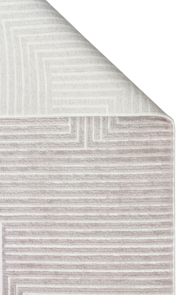 LYKIA LKY 02 SILVER CREAM Sade ve Modern Akrilik Makine Halısı