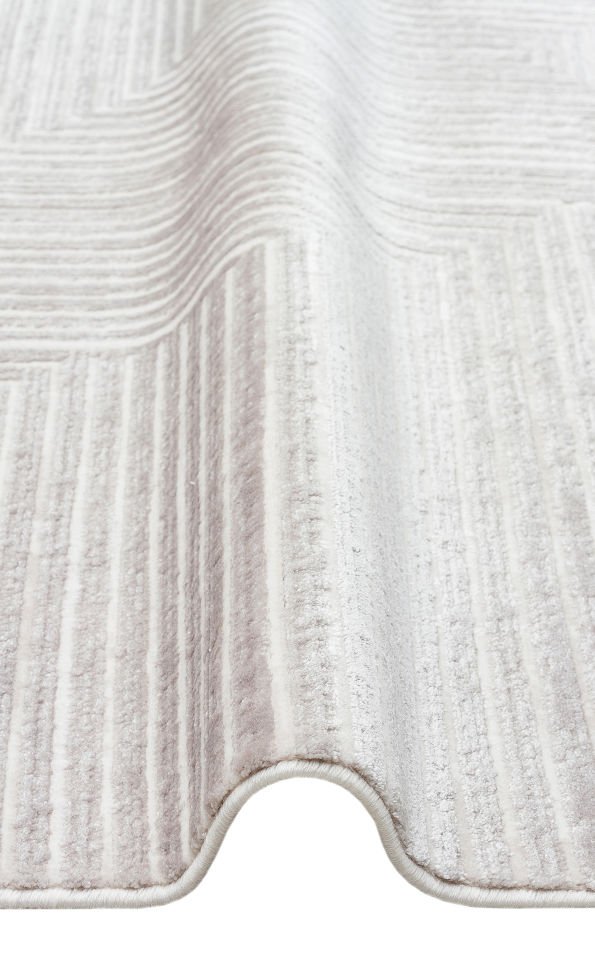 LYKIA LKY 02 SILVER CREAM Sade ve Modern Akrilik Makine Halısı
