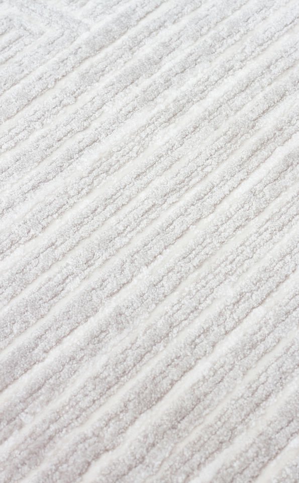LYKIA LKY 02 SILVER CREAM Sade ve Modern Akrilik Makine Halısı
