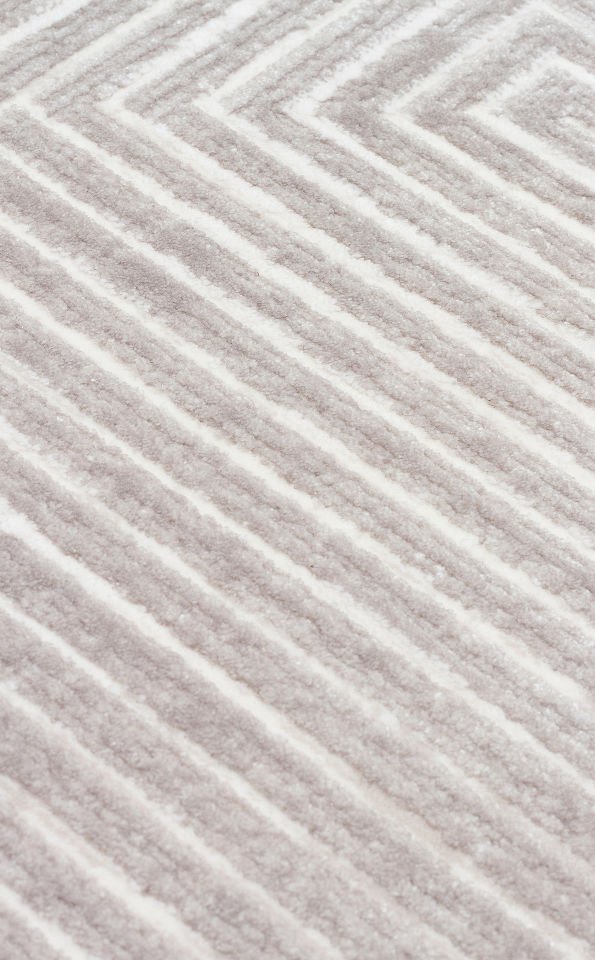 LYKIA LKY 02 SILVER CREAM Sade ve Modern Akrilik Makine Halısı