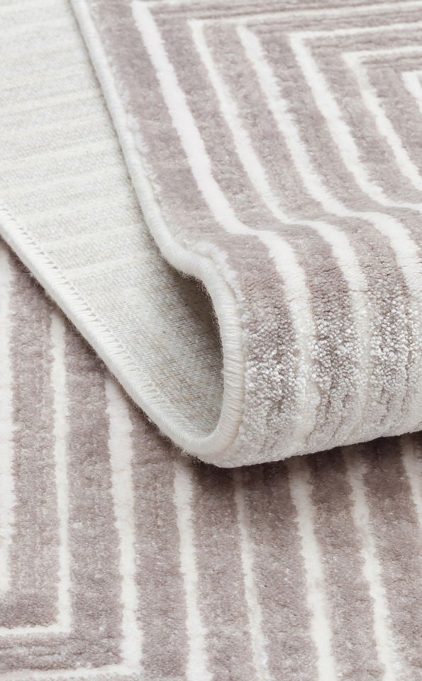 LYKIA LKY 02 SILVER CREAM Sade ve Modern Akrilik Makine Halısı