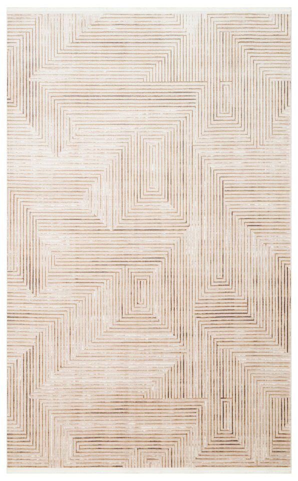 LYKIA LKY 02 VIZON BEIGE Sade ve Modern Akrilik Makine Halısı
