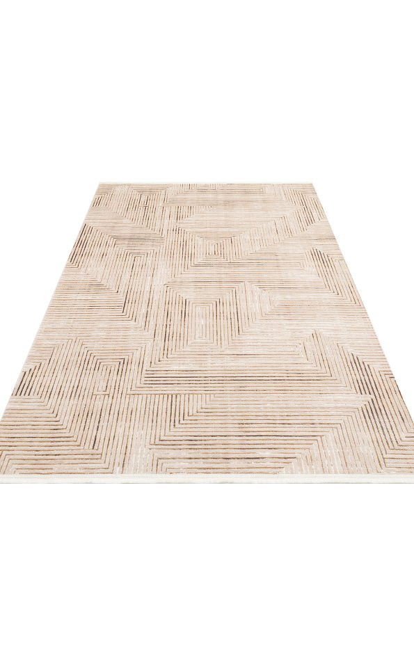 LYKIA LKY 02 VIZON BEIGE Sade ve Modern Akrilik Makine Halısı