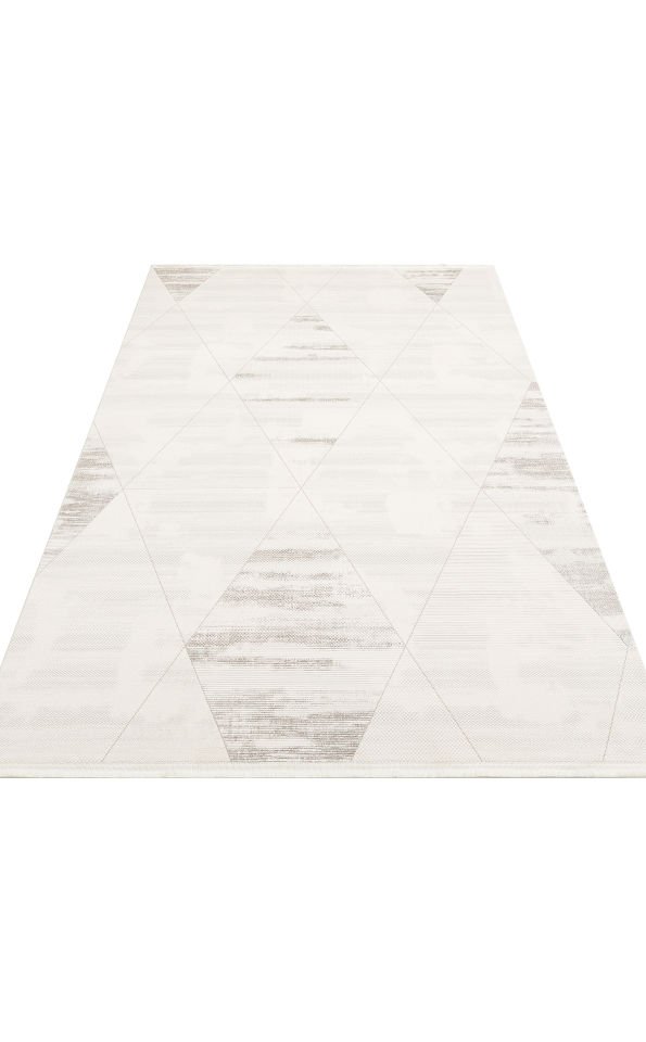 LYKIA LKY 03 CREAM GREY Sade ve Modern Akrilik Makine Halısı