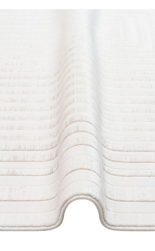 LYKIA LKY 04 CREAM VIZON Sade ve Modern Akrilik Makine Halısı
