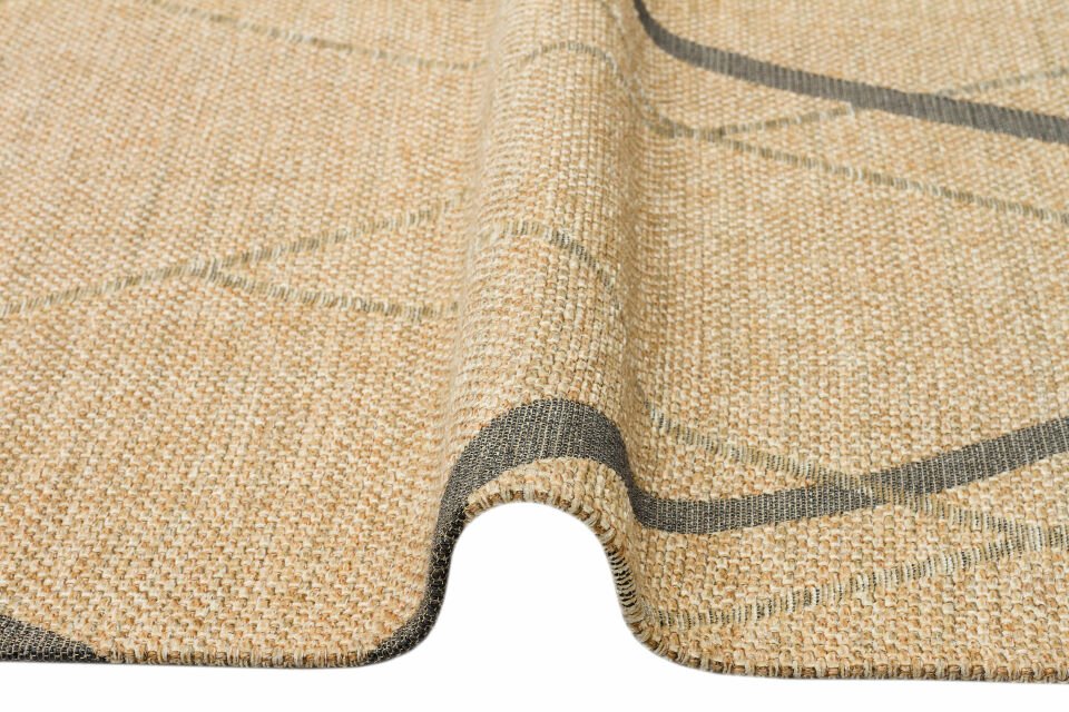 BROOKLYN BRK 05 NATURAL GREY  Hasır Görünümlü Kaymaz Renkli Dokuma Modern Kilim