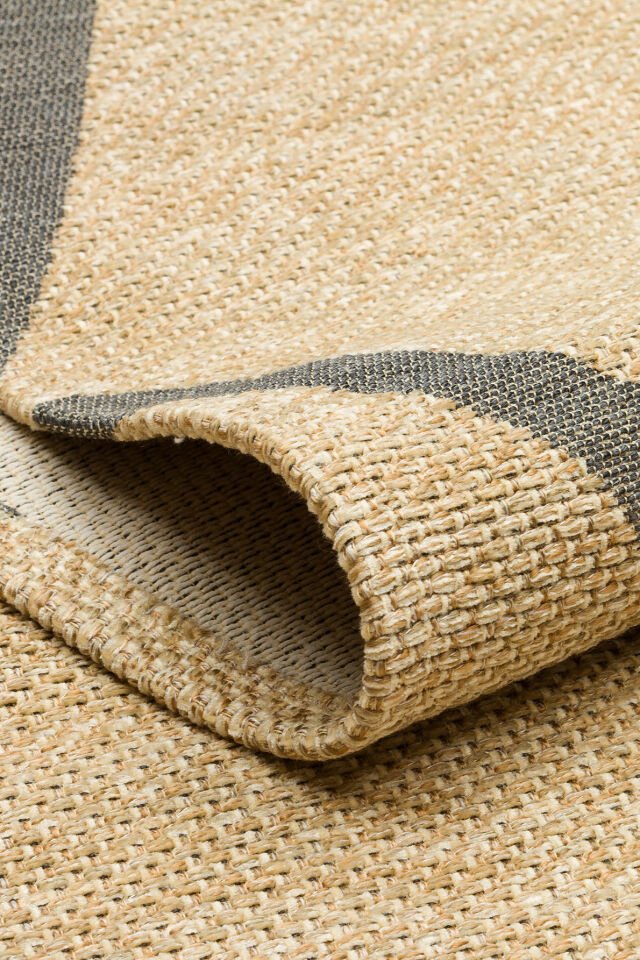 BROOKLYN BRK 05 NATURAL GREY  Hasır Görünümlü Kaymaz Renkli Dokuma Modern Kilim