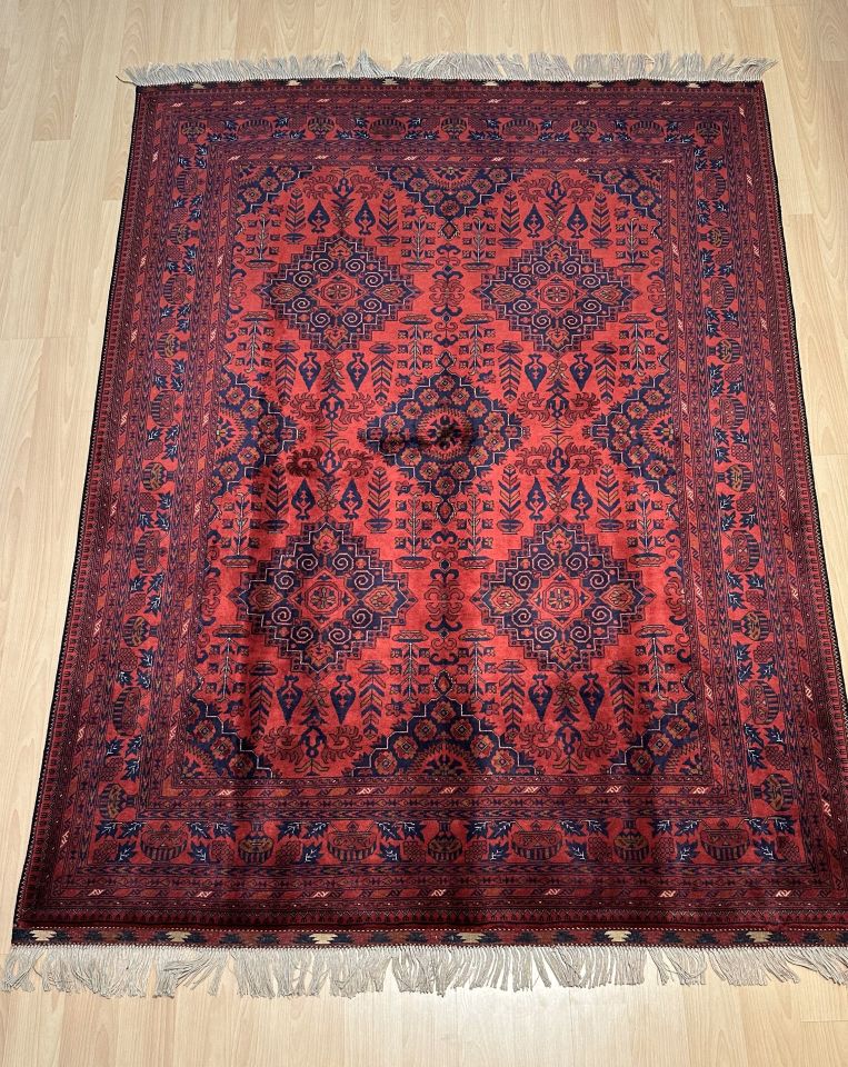 AFGAN BİLCİK 1004 Usak Desenli Yüksek Kalite Kök Boya Salon Halısı