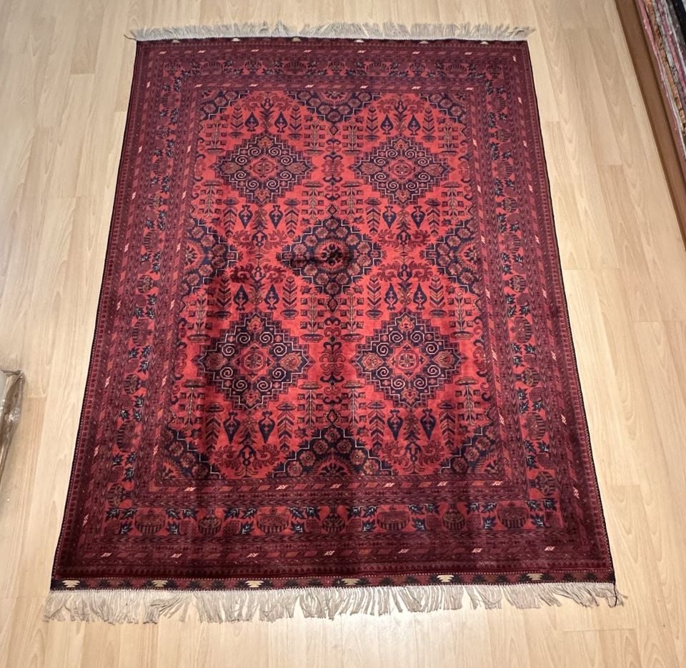 AFGAN BİLCİK 1004 Usak Desenli Yüksek Kalite Kök Boya Salon Halısı