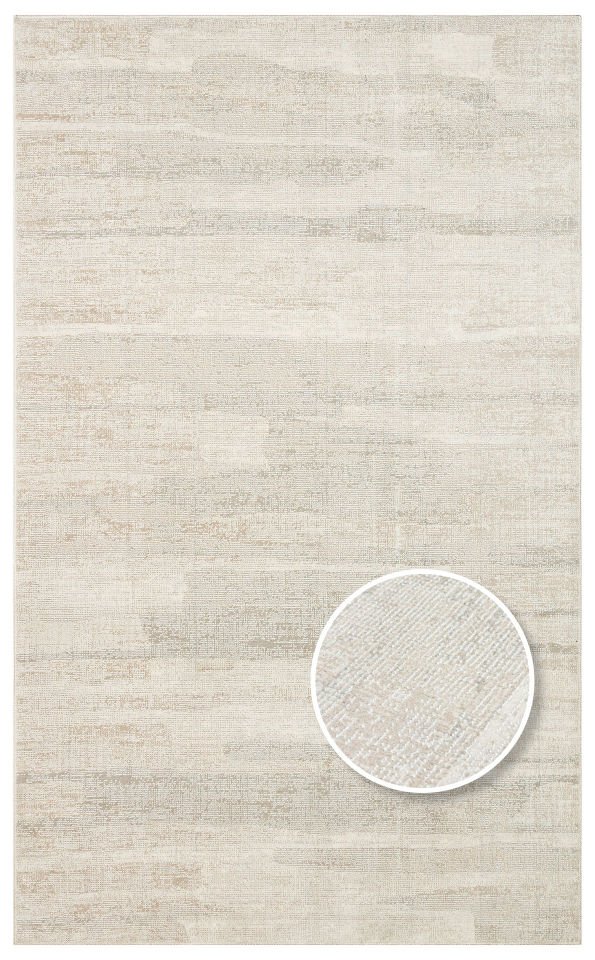 KALAHARI KLH 01 GREY BEIGE Özel Dokuma Tekniği ile Üretilen Modern Sade Desenli Makine Halısı