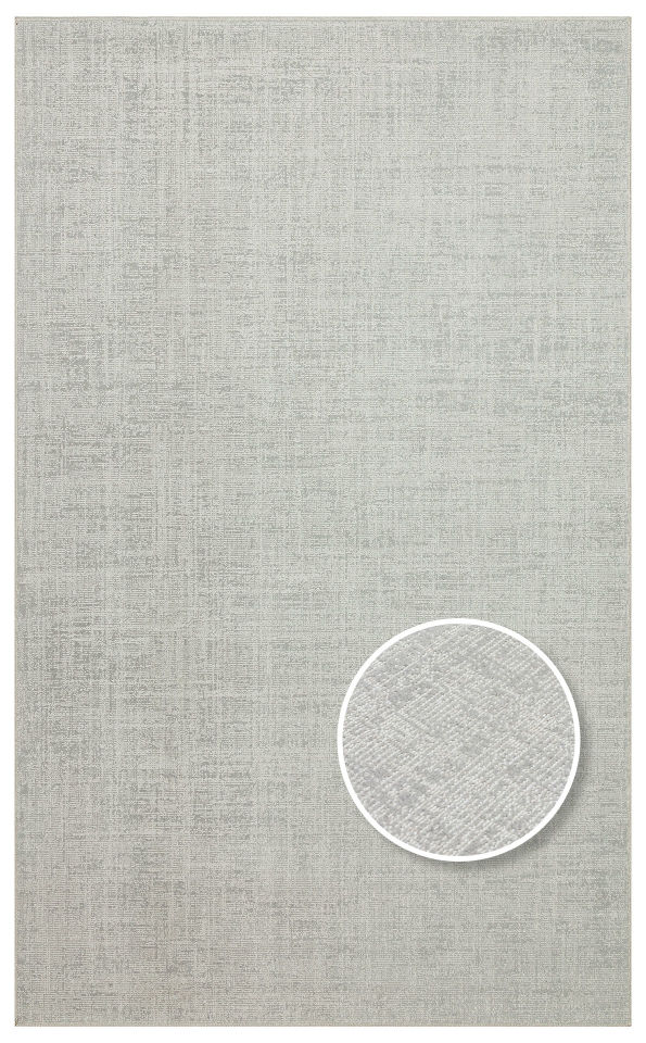 KALAHARI KLH PLAIN SILVER Özel Dokuma Tekniği ile Üretilen Modern Sade Desenli Makine Halısı
