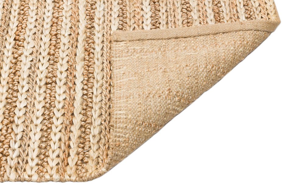 NETRA S-1152 NATURAL XW Farklı Örgü Dokusuna Sahip El Dokuma Naturel Jüt Hasır Halı