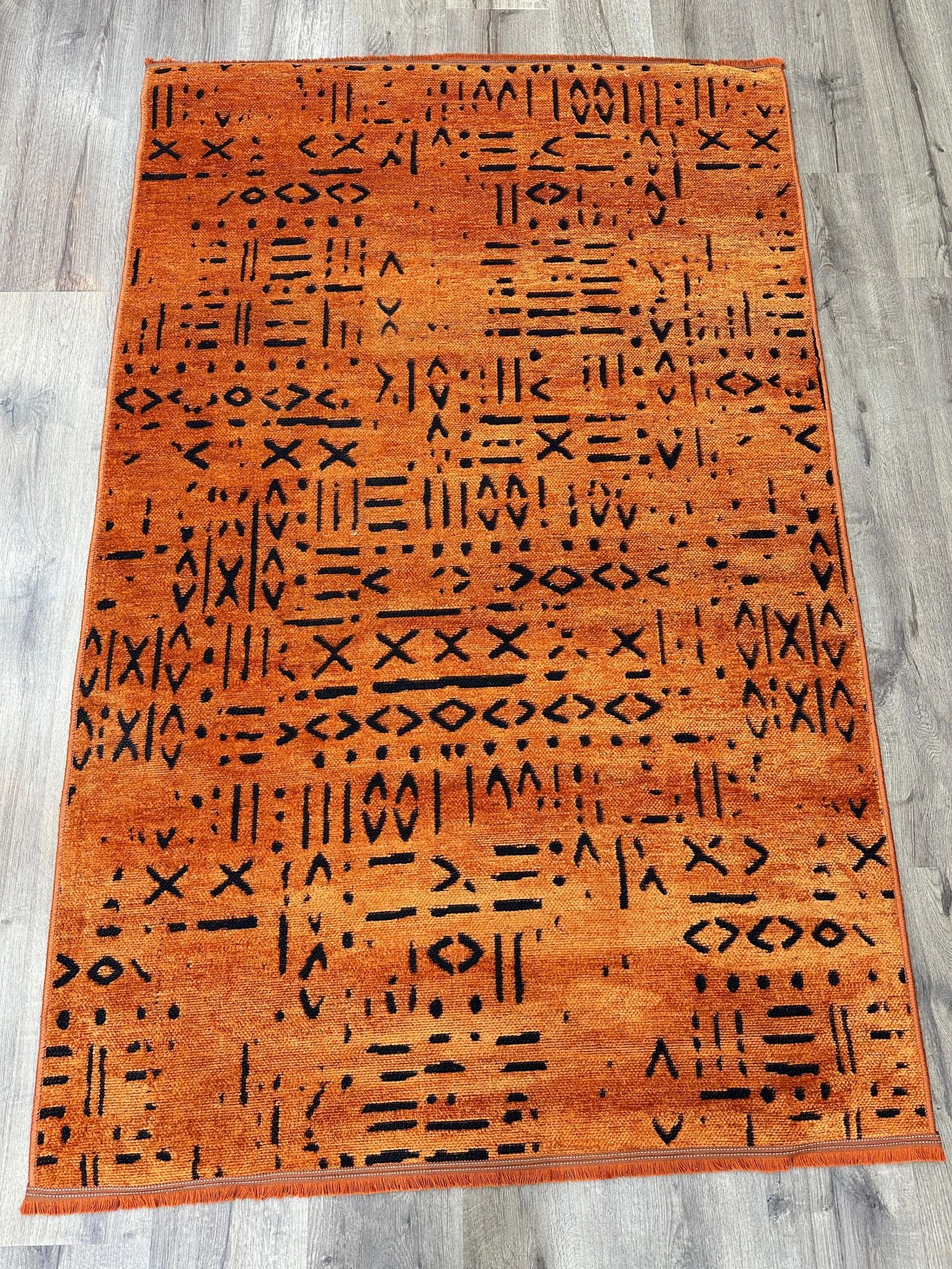 TP01 ORANGE Dekoratif Kilim Çamaşır Makinasında Yıkanabilir