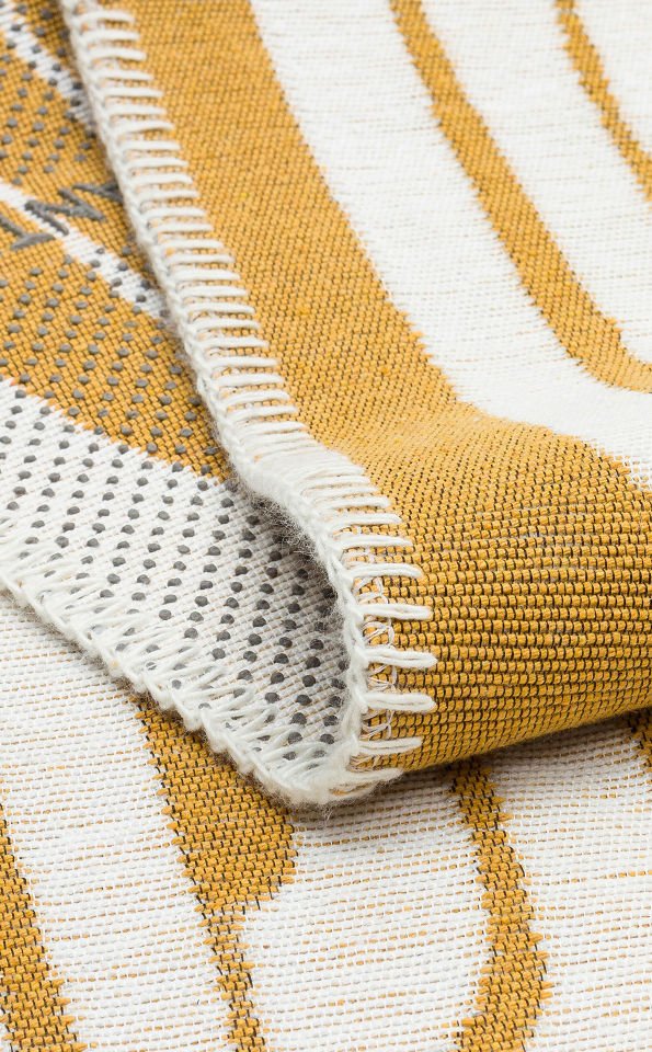 ARYA NEO ARN 10 WHITE YELLOW  Hav Toz Vermez Kilimler & Baskı Halılar Dokuma Yıkanabilir