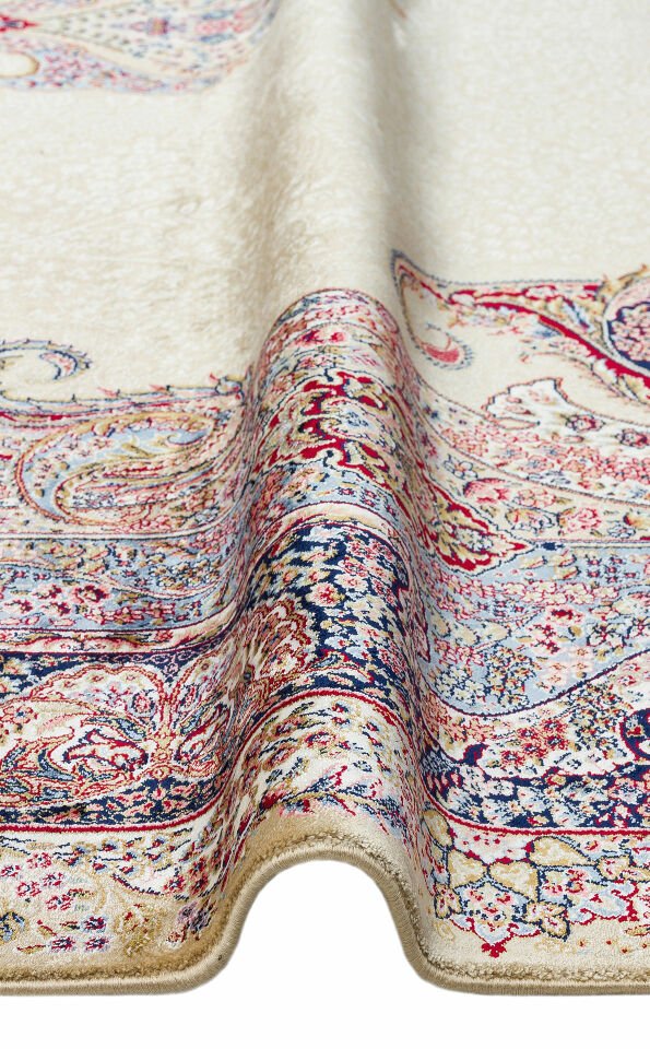 ISFAHAN ISF 02 CREAM Klasik Desenli Yüksek Kalite Sık Dokuma Makine Halısı