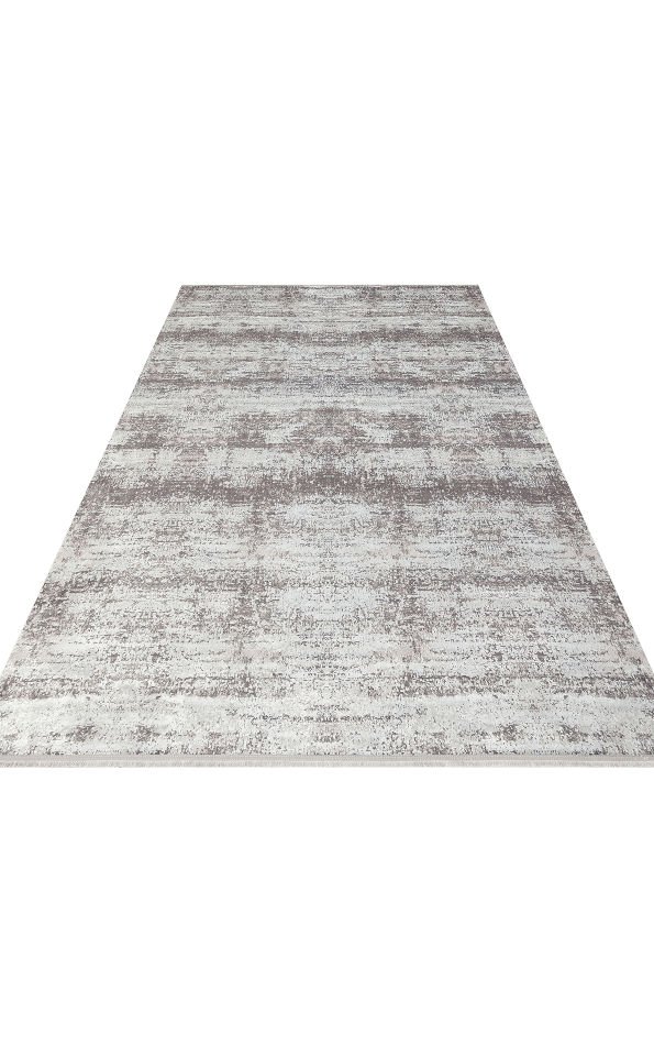 SATEEN ST 112 GREY Hav Toz Vermez Yıkanabilir Kaymaz İnce Dokuma Modern Halı