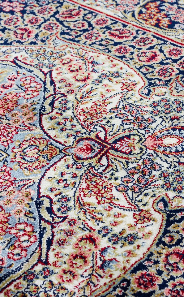 ISFAHAN ISF 02 NAVY Klasik Desenli Yüksek Kalite Sık Dokuma Makine Halısı