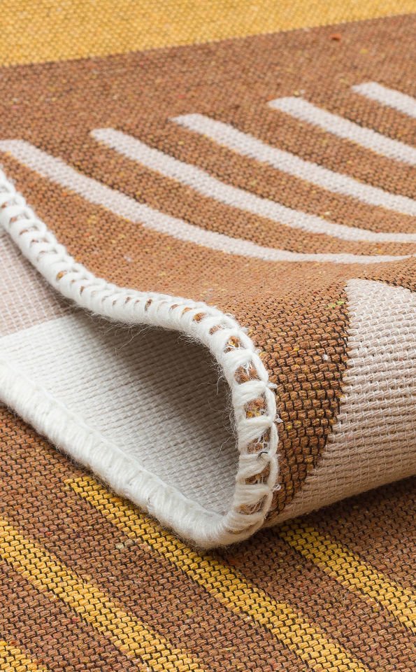 ARYA AR 18 BEIGE YELLOW Hav Toz Vermez Kilimler & Baskı Halılar Dokuma Yıkanabilir