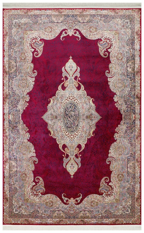ISFAHAN ISF 02 RED Klasik Desenli Yüksek Kalite Sık Dokuma Makine Halısı