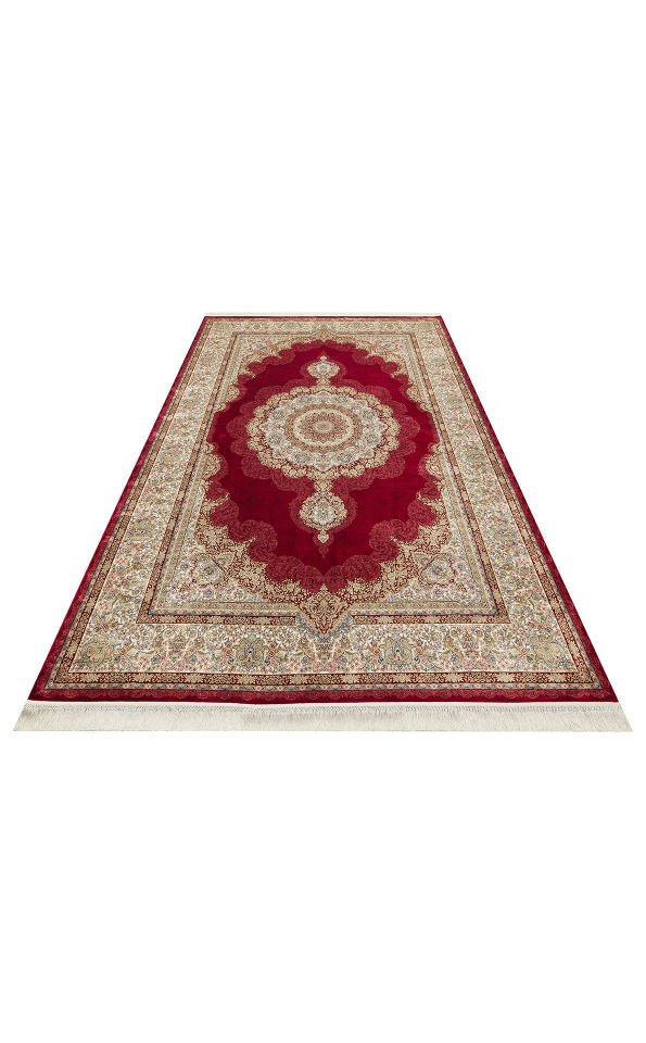 ISFAHAN ISF 05 RED Klasik Desenli Yüksek Kalite Sık Dokuma Makine Halısı